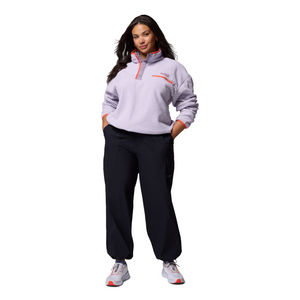 Columbia Women's Helvetia II Cropped Sherpa Half Snap Fleece (Lavender Pearl/Shale Purple/Zing)