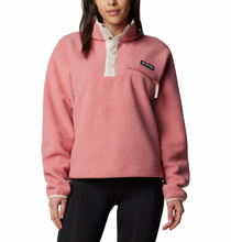 Load image into Gallery viewer, Columbia Women&#39;s Helvetia II Cropped Sherpa Half Snap Fleece (Pink Agave)
