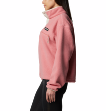 Load image into Gallery viewer, Columbia Women&#39;s Helvetia II Cropped Sherpa Half Snap Fleece (Pink Agave)
