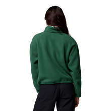 Load image into Gallery viewer, Columbia Women&#39;s Helvetia II Cropped Sherpa Half Snap Fleece (Rain Forest/Collegiate Navy/Dark Stone)

