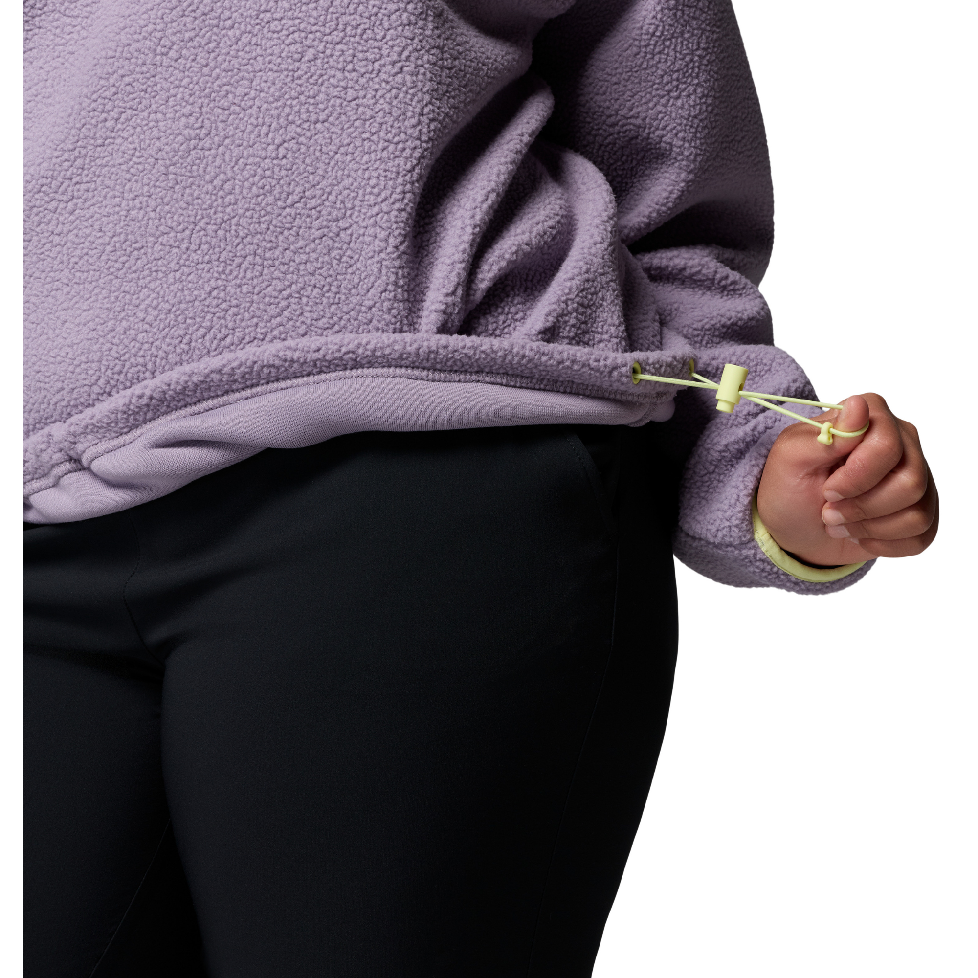 Columbia Women's Helvetia II Cropped Sherpa Half Snap Fleece (Shale Purple/Lavender Pearl/Citron Haze)