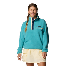 Load image into Gallery viewer, Columbia Women&#39;s Helvetia II Cropped Sherpa Half Snap Fleece (Teal)
