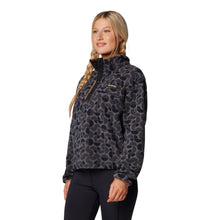 Load image into Gallery viewer, Columbia Women&#39;s Helvetia II Cropped Sherpa Half Snap Printed Fleece (Black Retroscape)
