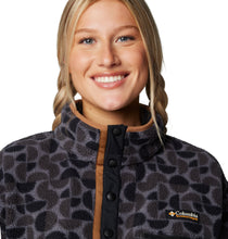 Load image into Gallery viewer, Columbia Women&#39;s Helvetia II Cropped Sherpa Half Snap Printed Fleece (Black Retroscape)
