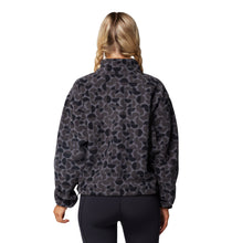 Load image into Gallery viewer, Columbia Women&#39;s Helvetia II Cropped Sherpa Half Snap Printed Fleece (Black Retroscape)
