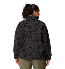 Load image into Gallery viewer, Columbia Women&#39;s Helvetia II Cropped Sherpa Half Snap Printed Fleece (Black Retroscape)
