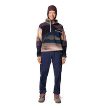 Load image into Gallery viewer, Columbia Women&#39;s Helvetia II Cropped Sherpa Half Snap Printed Fleece (Collegiate Navy Dolomites)
