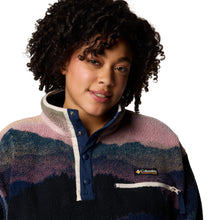 Load image into Gallery viewer, Columbia Women&#39;s Helvetia II Cropped Sherpa Half Snap Printed Fleece (Collegiate Navy Dolomites)
