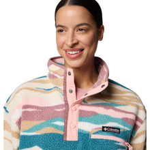 Load image into Gallery viewer, Columbia Women&#39;s Helvetia II Cropped Sherpa Half Snap Printed Fleece (River Blue Rogue Valley)
