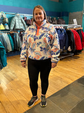 Load image into Gallery viewer, Columbia Women&#39;s Helvetia II Cropped Sherpa Half Snap Printed Fleece (Sea Salt Pasteled Multi)
