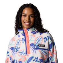 Load image into Gallery viewer, Columbia Women&#39;s Helvetia II Cropped Sherpa Half Snap Printed Fleece (Sea Salt Pasteled Multi)
