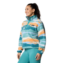 Load image into Gallery viewer, Columbia Women&#39;s Helvetia II Cropped Sherpa Half Snap Printed Fleece (Teal Rogue Valley)
