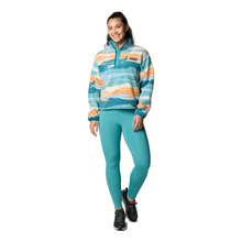 Load image into Gallery viewer, Columbia Women&#39;s Helvetia II Cropped Sherpa Half Snap Printed Fleece (Teal Rogue Valley)
