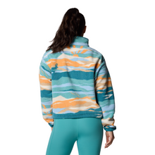 Load image into Gallery viewer, Columbia Women&#39;s Helvetia II Cropped Sherpa Half Snap Printed Fleece (Teal Rogue Valley)
