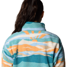 Load image into Gallery viewer, Columbia Women&#39;s Helvetia II Cropped Sherpa Half Snap Printed Fleece (Teal Rogue Valley)
