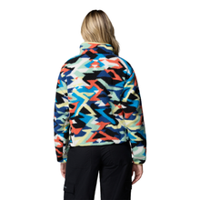 Load image into Gallery viewer, Columbia Women&#39;s Helvetia II Printed Cropped Half Snap Fleece Top (Compass Blue Reflections/Compass Blue)

