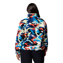 Load image into Gallery viewer, Columbia Women&#39;s Helvetia II Printed Cropped Half Snap Fleece Top (Compass Blue Reflections/Compass Blue)
