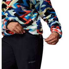 Load image into Gallery viewer, Columbia Women&#39;s Helvetia II Printed Cropped Half Snap Fleece Top (Compass Blue Reflections/Compass Blue)
