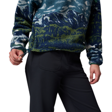 Load image into Gallery viewer, Columbia Women&#39;s Helvetia II Printed Cropped Half Snap Fleece Top (Everblue Sisters/Rain Forest)
