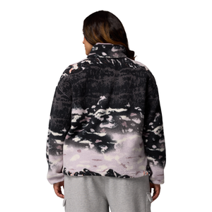 Columbia Women's Helvetia II Printed Cropped Half Snap Fleece Top (Shale Purple Sisters/Shale Purple)