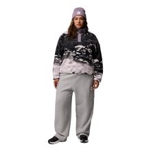 Load image into Gallery viewer, Columbia Women&#39;s Helvetia II Printed Cropped Half Snap Fleece Top (Shale Purple Sisters/Shale Purple)
