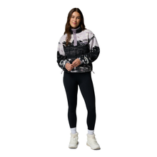 Load image into Gallery viewer, Columbia Women&#39;s Helvetia II Printed Cropped Half Snap Fleece Top (Shale Purple Sisters/Shale Purple)
