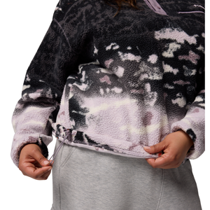 Columbia Women's Helvetia II Printed Cropped Half Snap Fleece Top (Shale Purple Sisters/Shale Purple)
