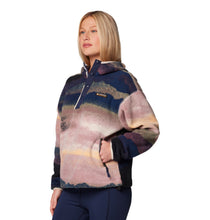 Load image into Gallery viewer, Columbia Women&#39;s Helvetia II Sherpa Hooded Printed Fleece (Collegiate Navy Dolomites)
