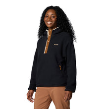 Load image into Gallery viewer, Columbia Women&#39;s Helvetia II Sherpa Hooded Half Snap Fleece (Black)
