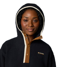 Load image into Gallery viewer, Columbia Women&#39;s Helvetia II Sherpa Hooded Half Snap Fleece (Black)
