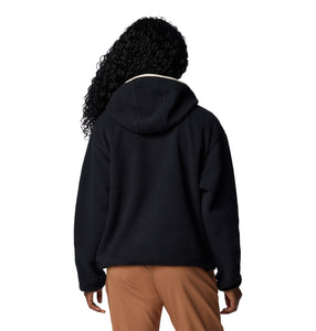 Columbia Women's Helvetia II Sherpa Hooded Half Snap Fleece (Black)