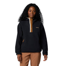 Load image into Gallery viewer, Columbia Women&#39;s Helvetia II Sherpa Hooded Half Snap Fleece (Black)
