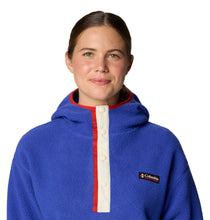 Load image into Gallery viewer, Columbia Women&#39;s Helvetia II Sherpa Hooded Half Snap Fleece (Clematis Blue)
