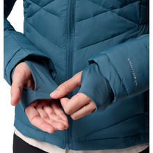 Load image into Gallery viewer, Columbia Women&#39;s Joy Peak II Hooded Insulated Jacket (Everblue)
