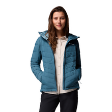 Load image into Gallery viewer, Columbia Women&#39;s Joy Peak II Hooded Insulated Jacket (Everblue)

