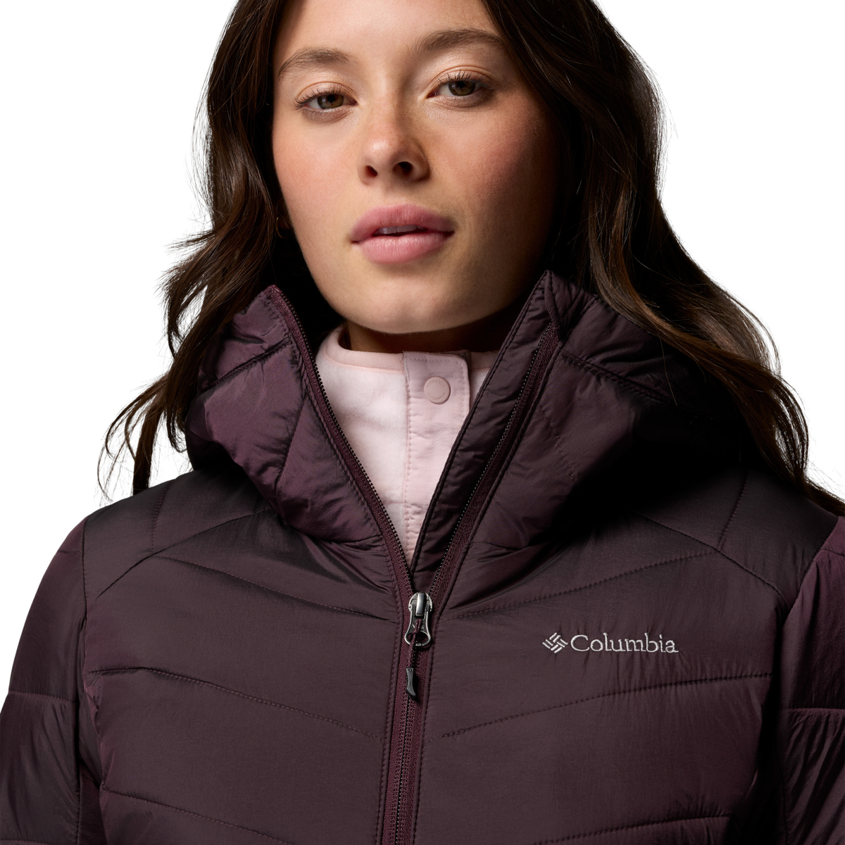 Columbia Women's Joy Peak II Hooded Insulated Jacket (Moonvista Shine)