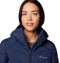 Load image into Gallery viewer, Columbia Women&#39;s Joy Peak II Mid Hooded Insulated Parka (Collegiate Navy)
