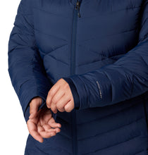 Load image into Gallery viewer, Columbia Women&#39;s Joy Peak II Mid Hooded Insulated Parka (Collegiate Navy)
