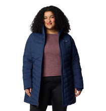 Load image into Gallery viewer, Columbia Women&#39;s Joy Peak II Mid Hooded Insulated Parka (Collegiate Navy)
