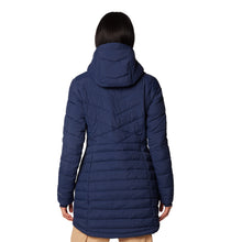 Load image into Gallery viewer, Columbia Women&#39;s Joy Peak II Mid Hooded Insulated Parka (Collegiate Navy)
