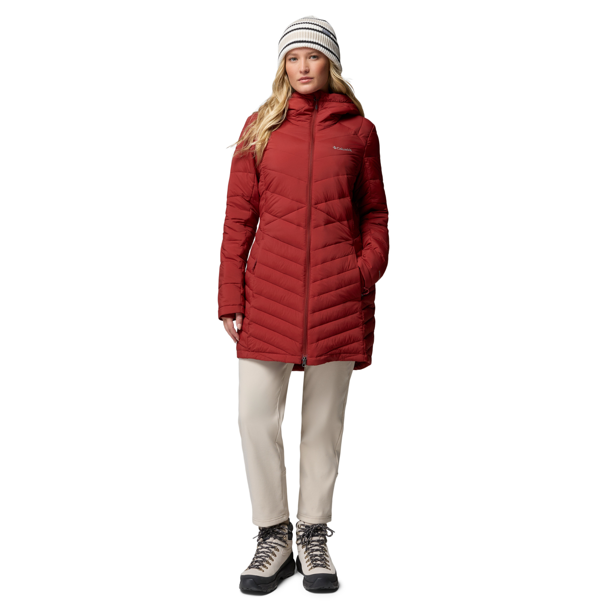 Columbia Women's Joy Peak II Mid Length Insulated Parka Jacket Red Oxide 632 2088641