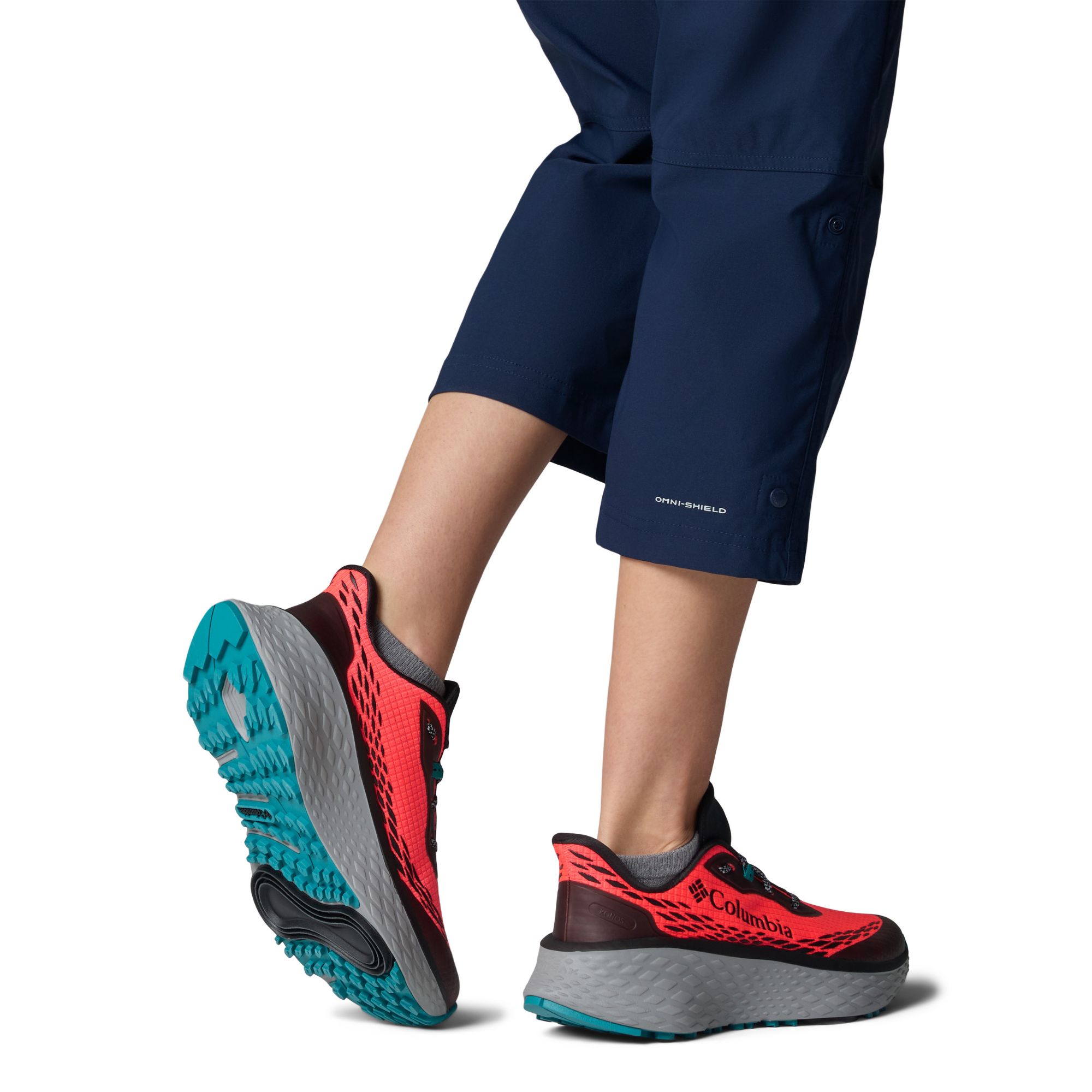 Columbia Women's Konos Trillium ATR Trail Shoes (Neon Sunrise/Teal Chloride)
