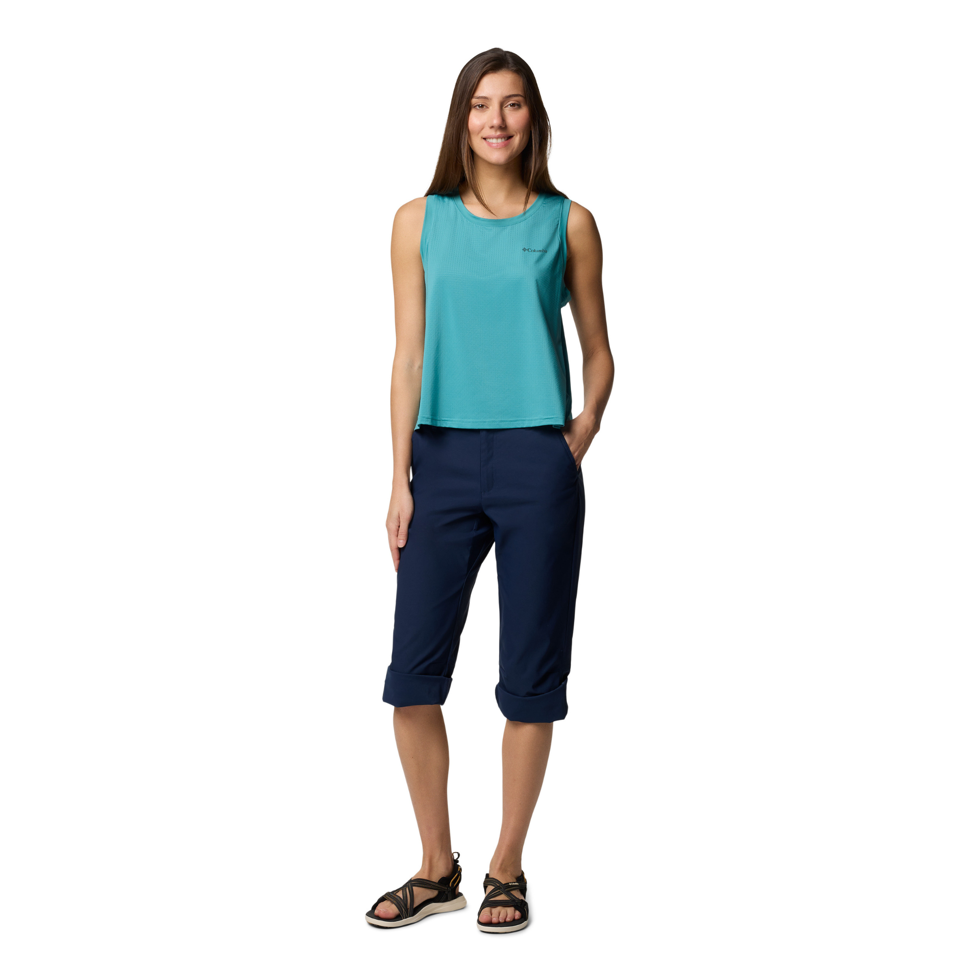 Columbia Women's Leslie Falls II UPF50 Capri Trousers (Collegiate Navy)