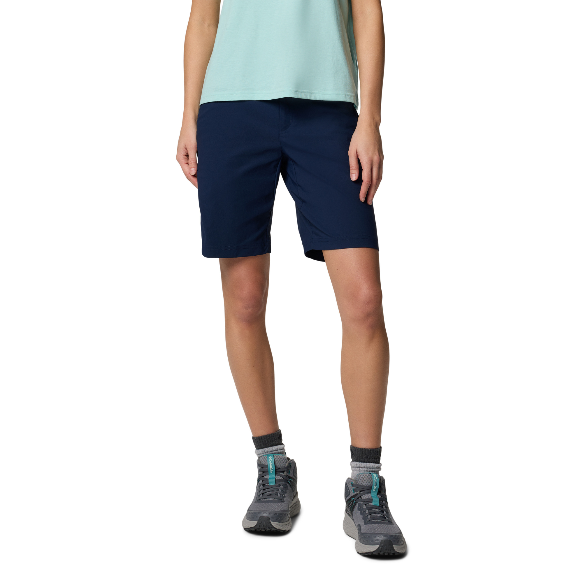 Columbia Women's Leslie Falls II Long Shorts (9in)(Collegiate Navy)