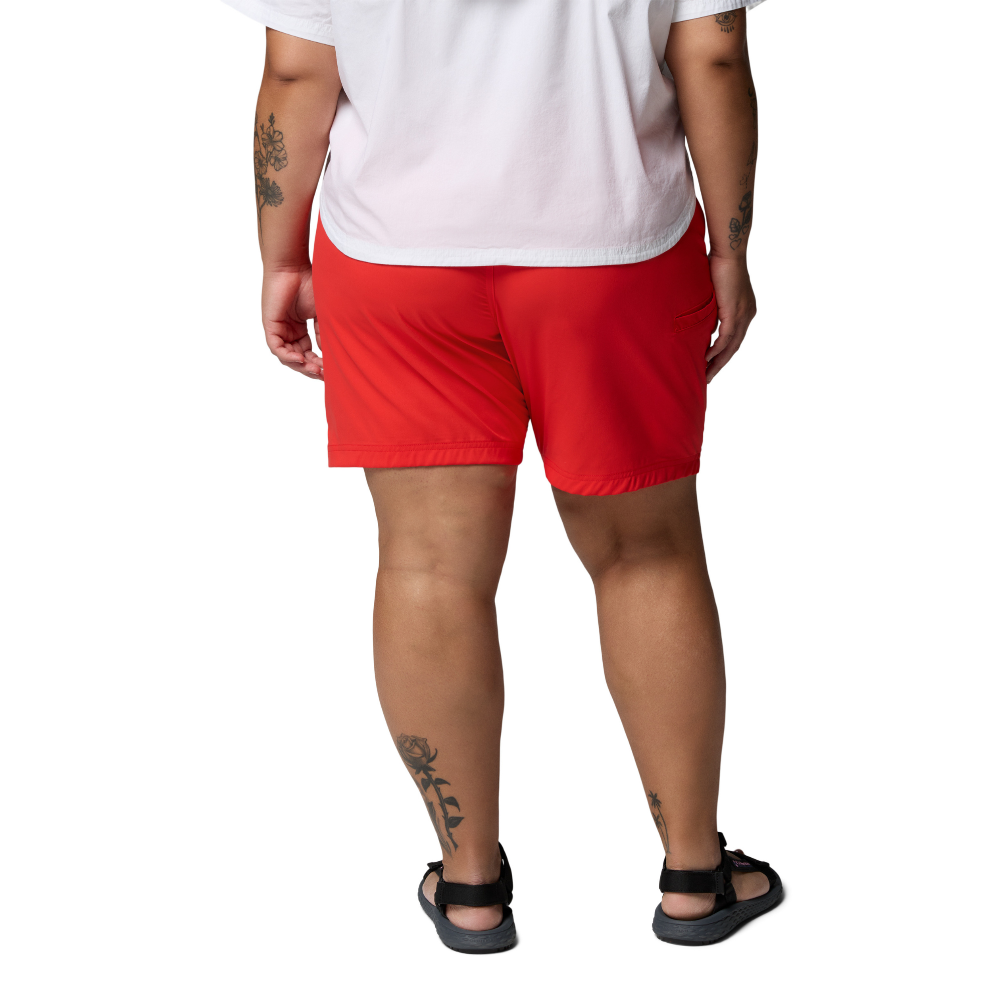 Columbia Women's Leslie Falls II Long Shorts (Poppy Red)(9in)