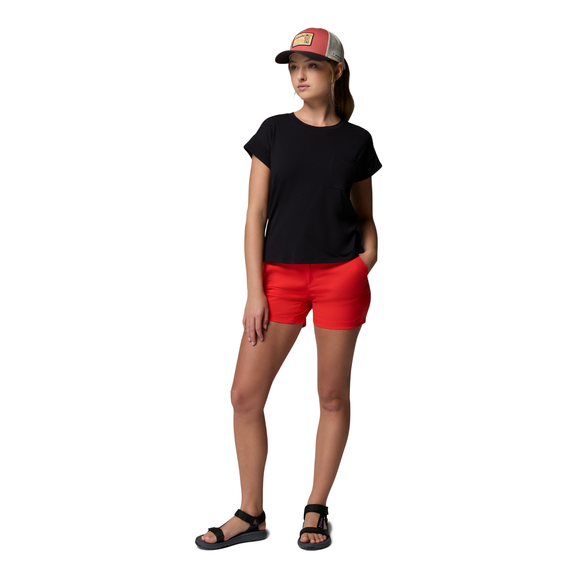 Columbia Women's Leslie Falls II UPF50 Shorts (Poppy Red)(5in)