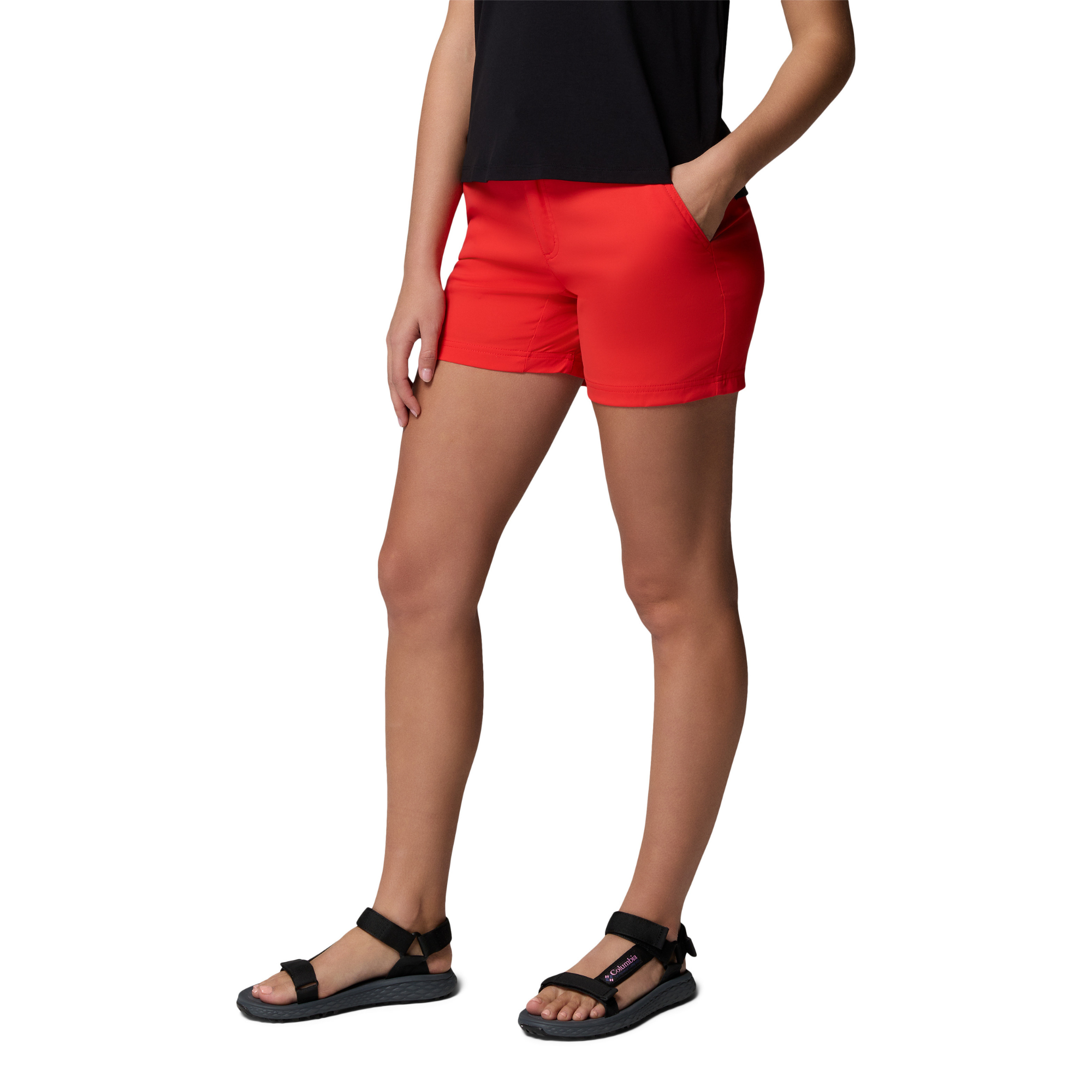 Columbia Women's Leslie Falls II UPF50 Shorts (Poppy Red)(5in)