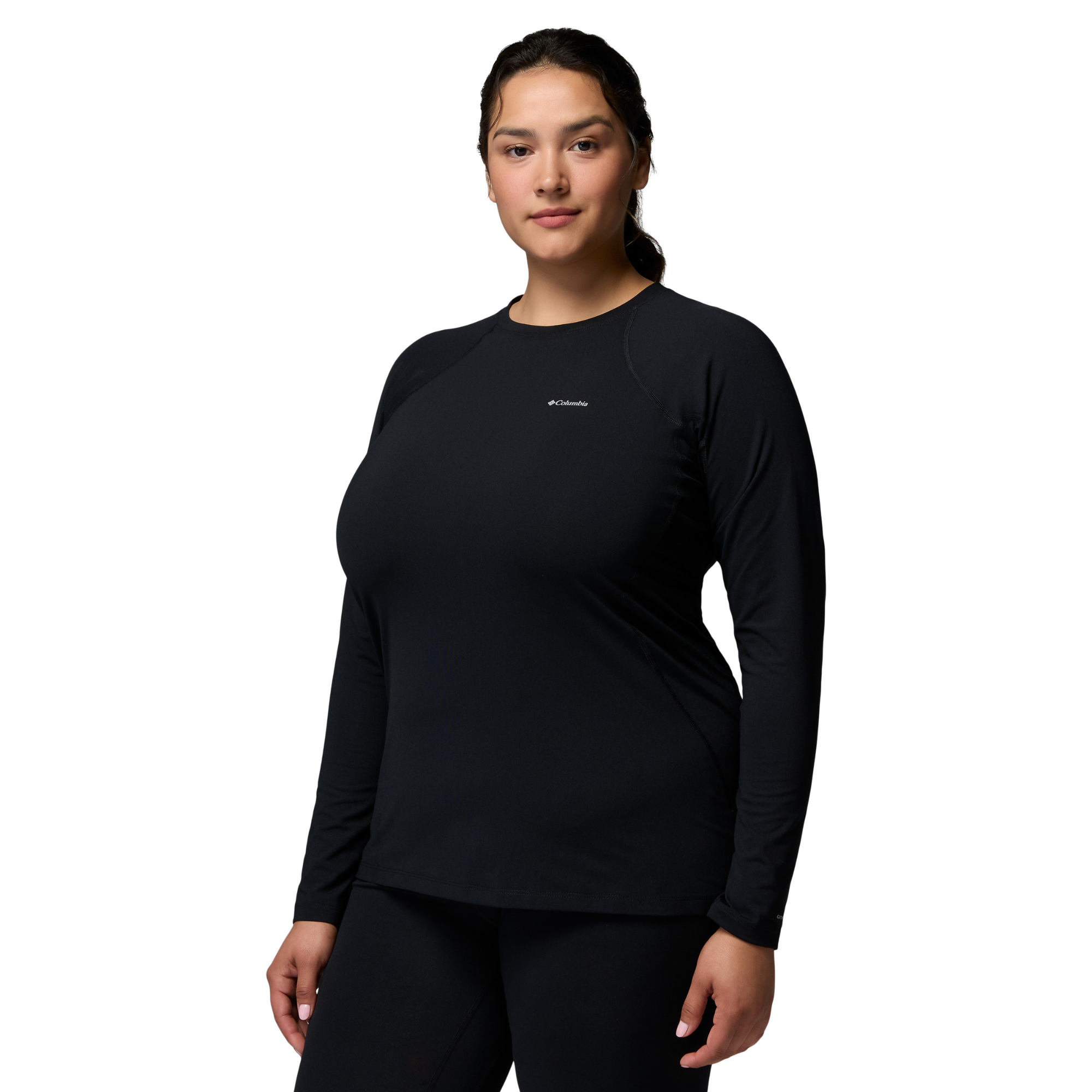 Columbia Women's Midweight Stretch Long Sleeve Baselayer Base Layer Top Black 011 1639021
