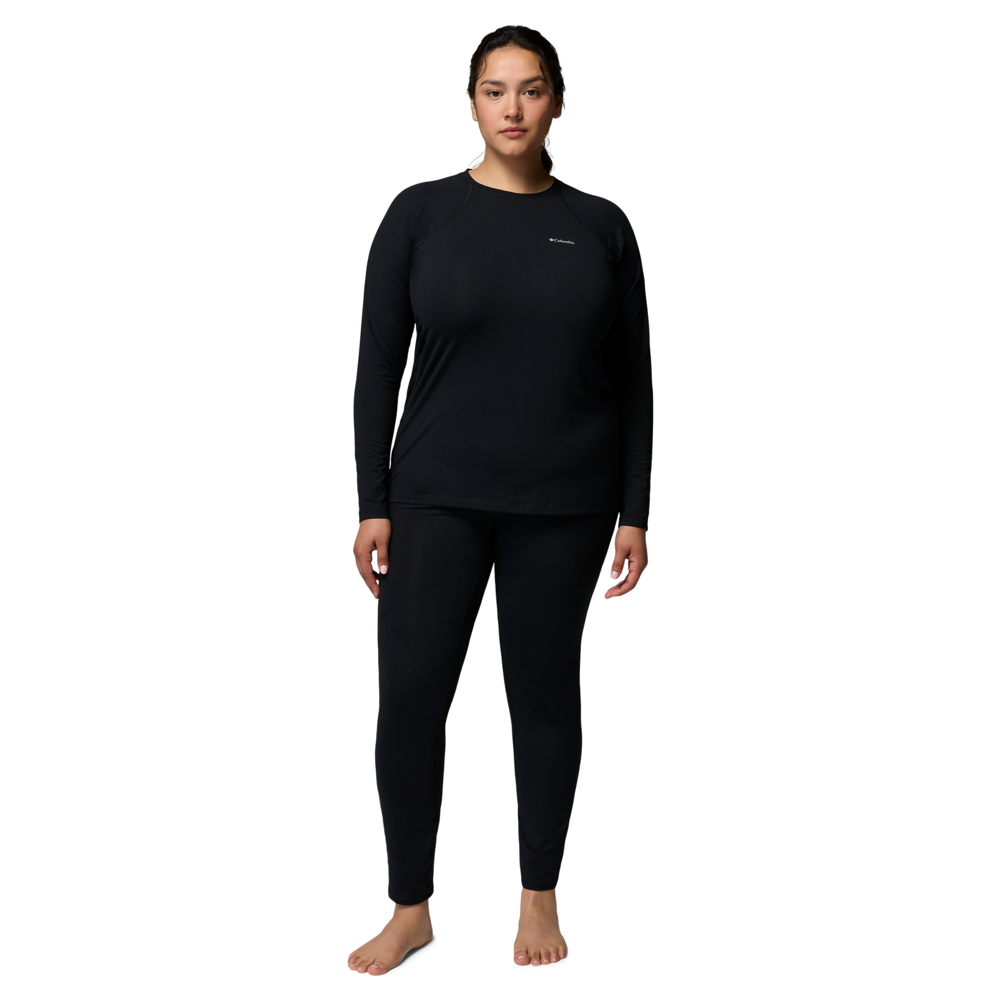 Columbia Women's Midweight Stretch Long Sleeve Baselayer Base Layer Top Black 011 1639021