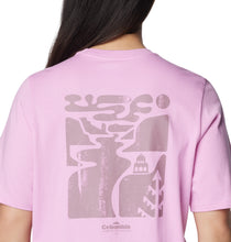 Load image into Gallery viewer, Columbia Women&#39;s North Cascades Short Sleeve Graphic Tee (Cosmos/Simple Gorge)
